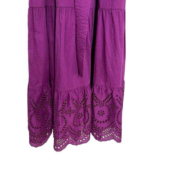 Rails Gia Eyelet Embroidered Cotton Midi Dress in Berry Size M NWT - Picture 9 of 13